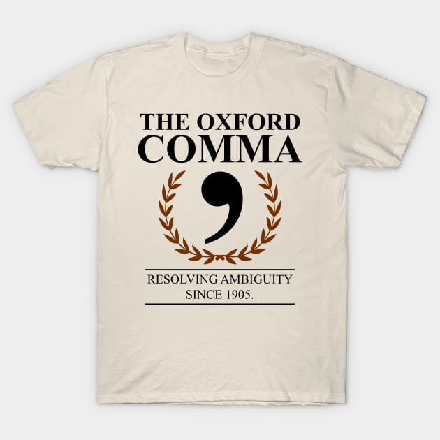 The Oxford Comma English Teacher Grammar Police T-Shirt by swissles